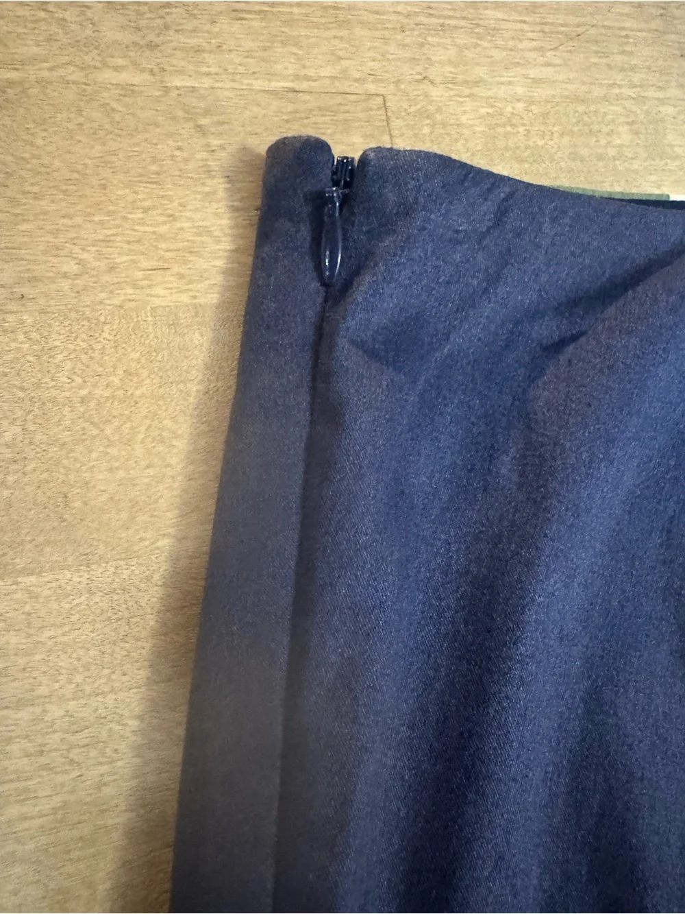 NWOT Boden Navy Pencil Skirt with Coral, Green, White & Brown Stripes